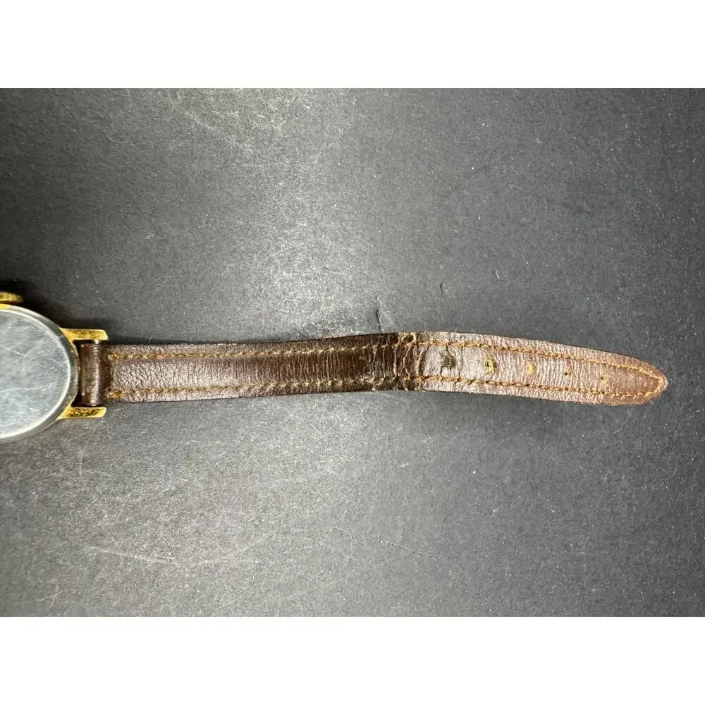 Vintage Kelton Women’s Mechanical Watch 20.2mm Gold Tone Case Brown Band
